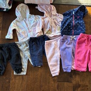 Baby Hoodie and Pants Set - Multiple Colors